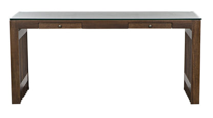 Noir Frazer Desk in Dark Walnut GDES200DW