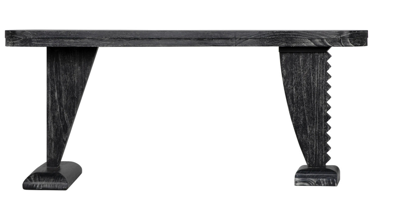 Noir Zigmund Desk in Cinder Black GDES201CB