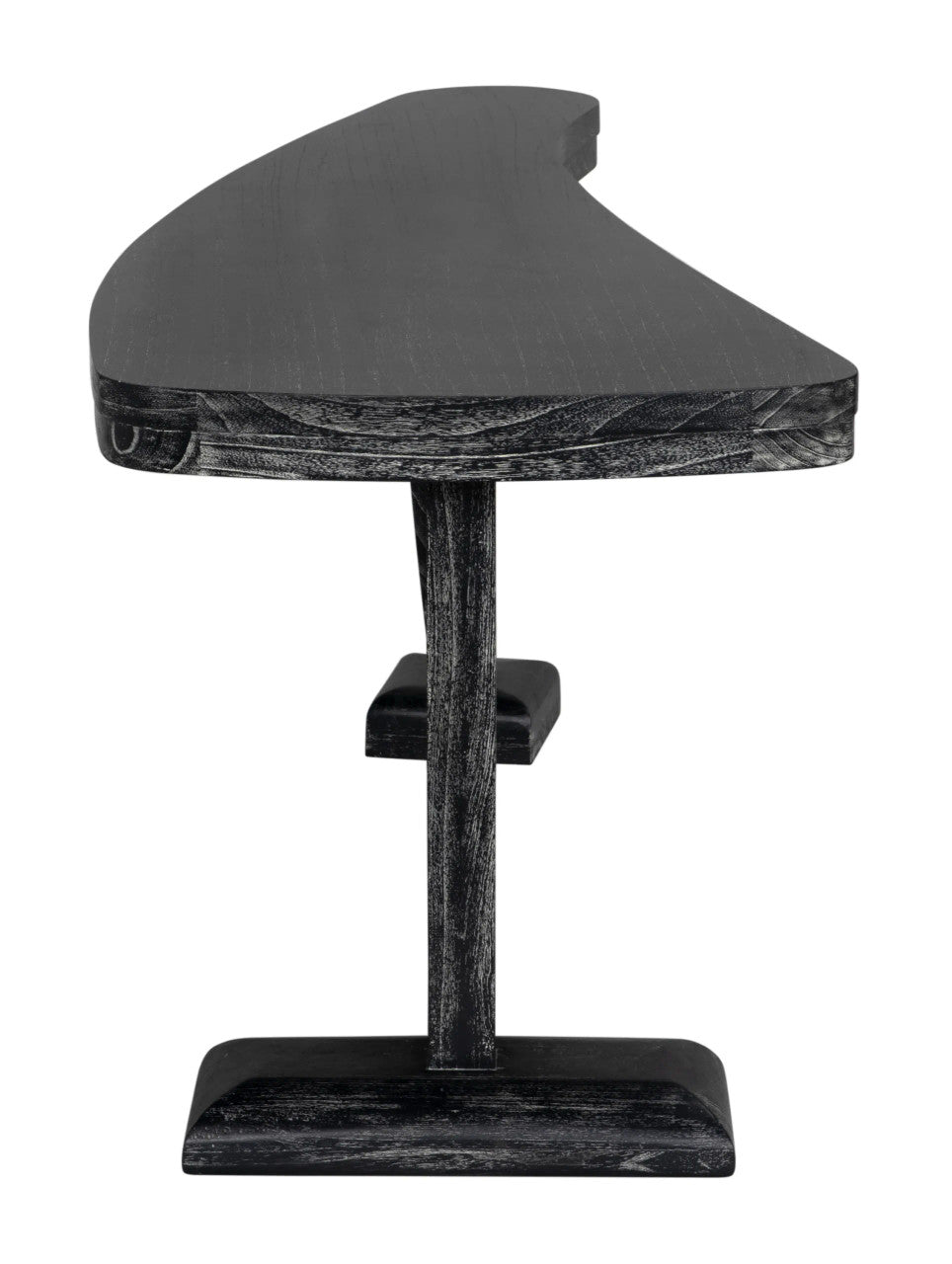 Noir Zigmund Desk in Cinder Black GDES201CB