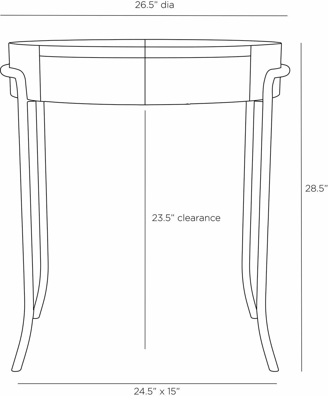 Arteriors Home Mosquito End Table GDFEI01