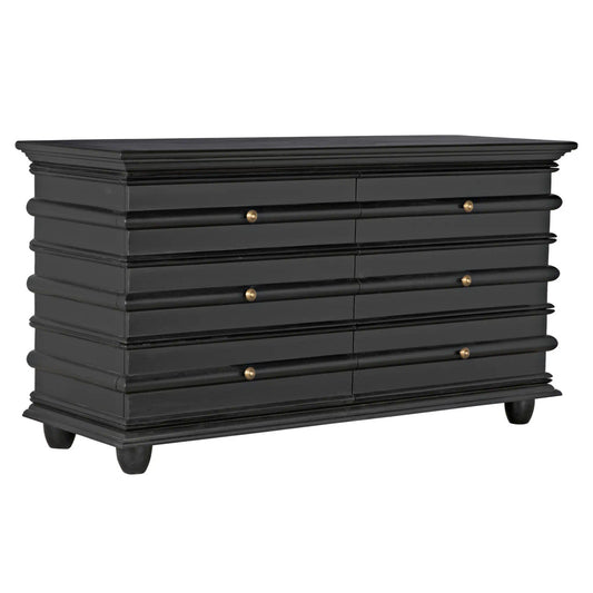 Noir Ascona Chest in Hand Rubbed Black GDRE120HB