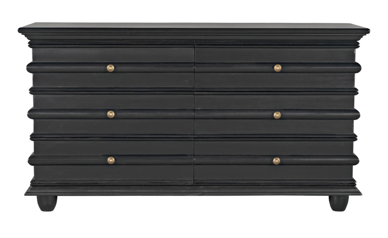 Noir Ascona Chest in Hand Rubbed Black GDRE120HB