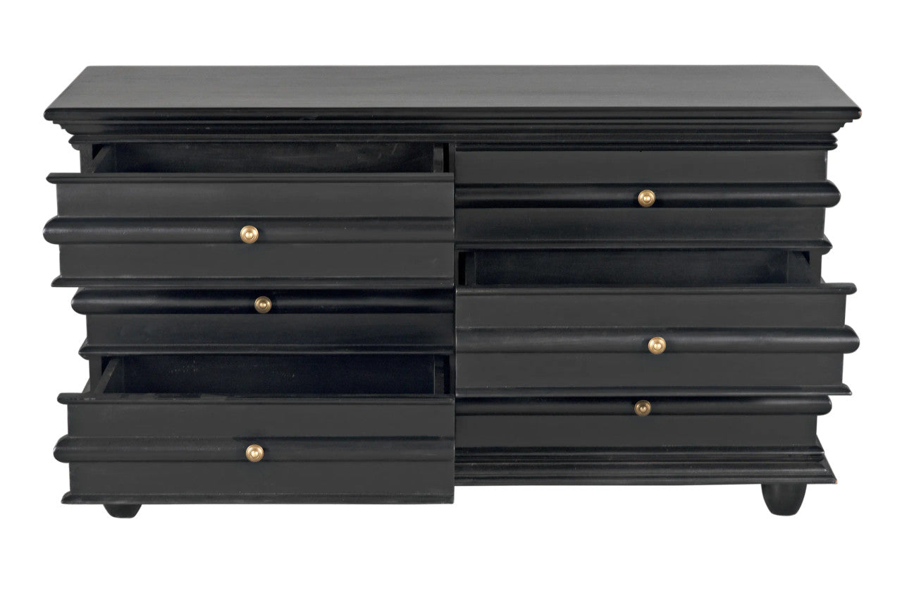 Noir Ascona Chest in Hand Rubbed Black GDRE120HB