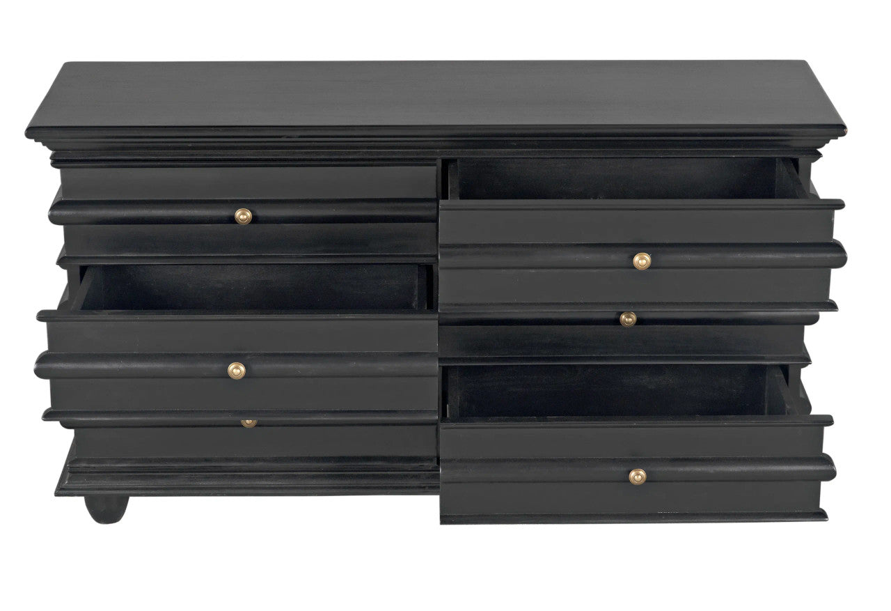 Noir Ascona Chest in Hand Rubbed Black GDRE120HB