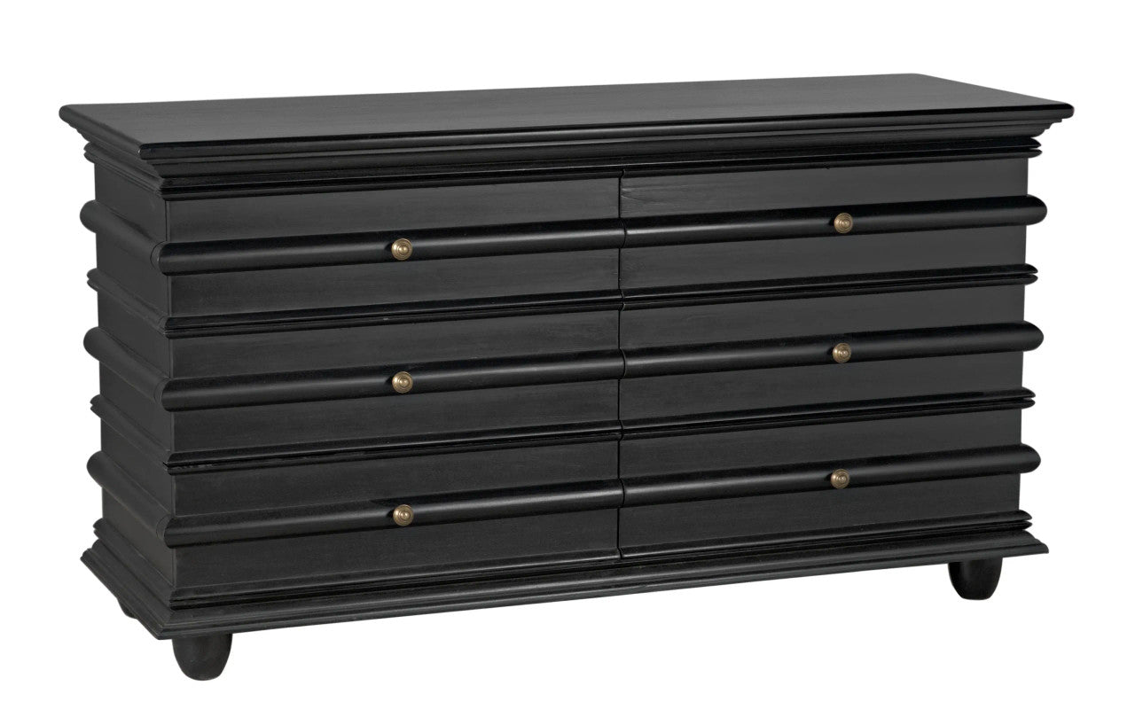 Noir Ascona Chest in Hand Rubbed Black GDRE120HB