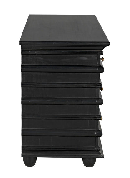 Noir Ascona Chest in Hand Rubbed Black GDRE120HB