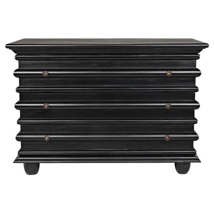 Noir Ascona Small Chest in Hand Rubbed Black GDRE137HB