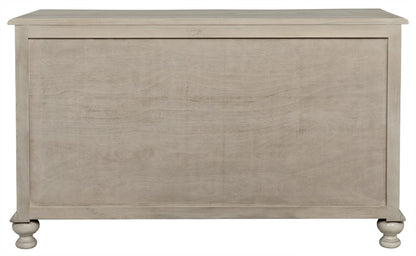 Noir Curved Front 3 Drawer Chest in Vintage Grey GDRE146VGR