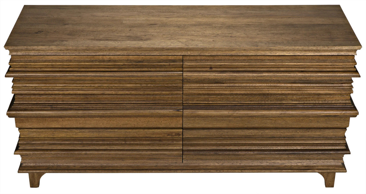 Noir Bernard 6 Drawer in Dark Walnut GDRE168-2DW