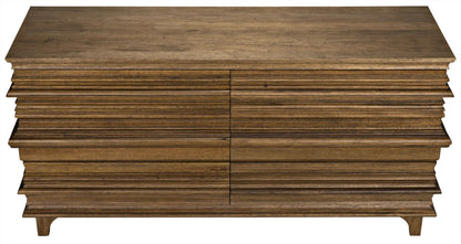 Noir Bernard 6 Drawer in Dark Walnut GDRE168-2DW