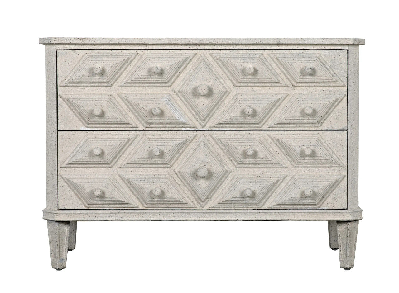 Noir Giza Dresser in White Weathered GDRE179WW