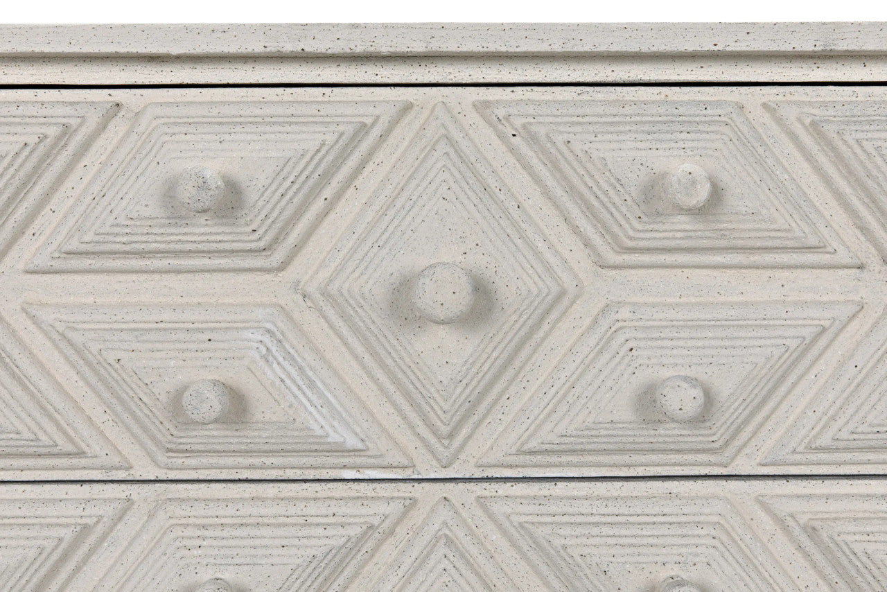 Noir Giza Dresser in White Weathered GDRE179WW