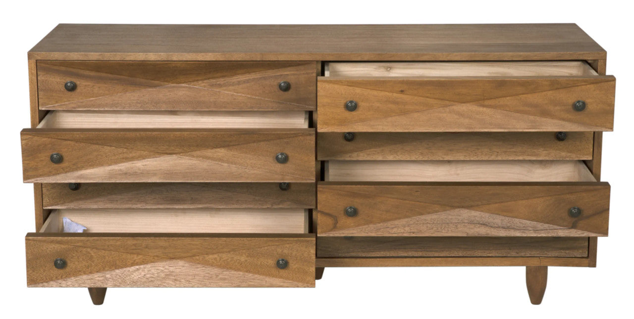 Noir Diamond Double Chest in Dark Walnut GDRE180-2DW