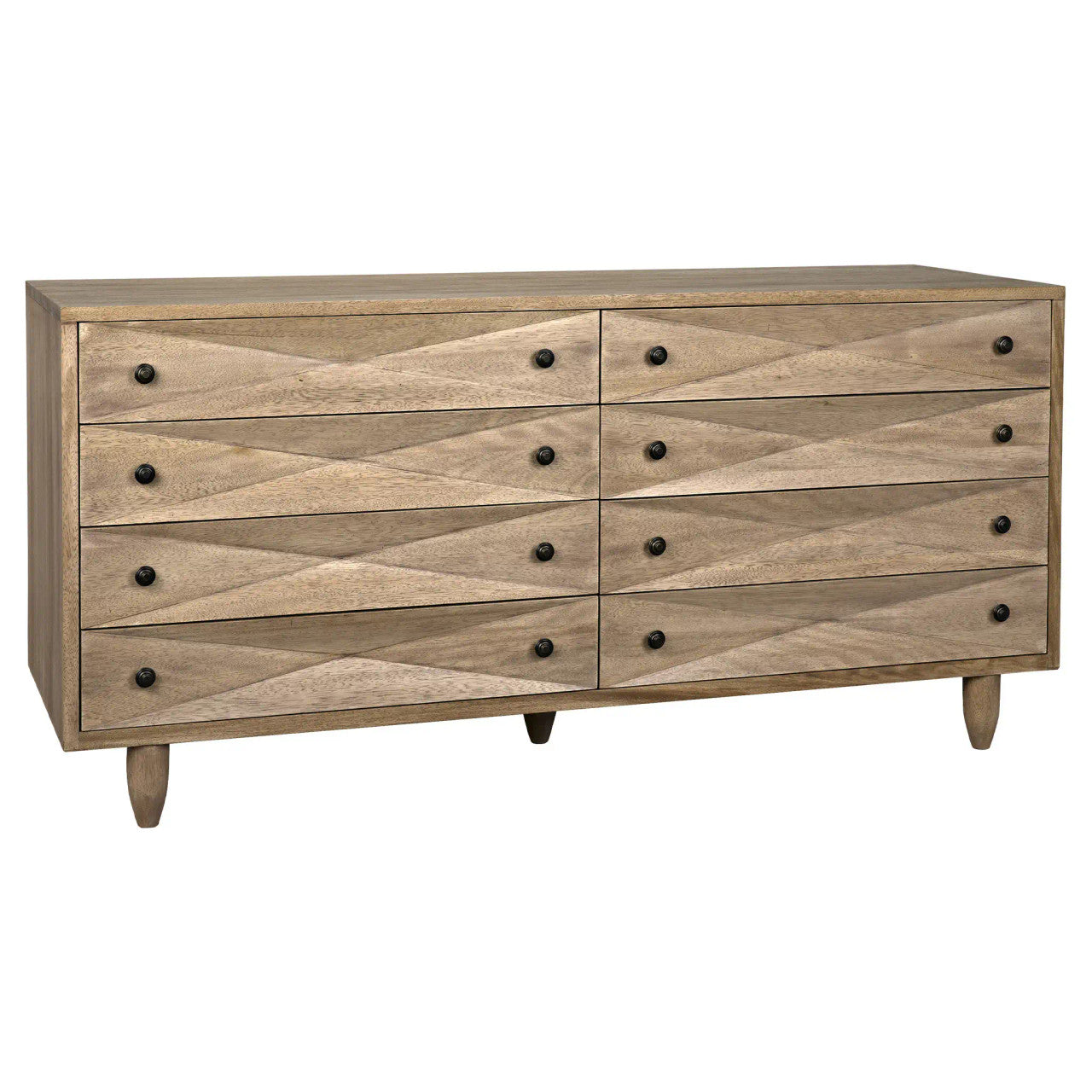 Noir Diamond Double Chest in Washed Walnut GDRE180-2WAW