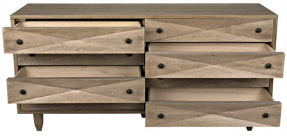 Noir Diamond Double Chest in Washed Walnut GDRE180-2WAW