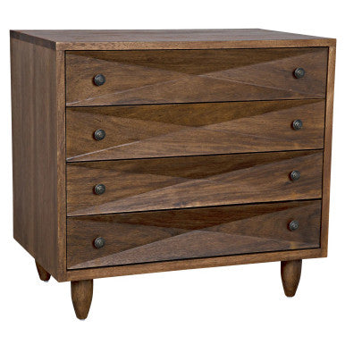 Noir Diamond Chest in Dark Walnut GDRE180DW