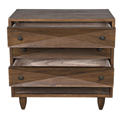 Noir Diamond Chest in Dark Walnut GDRE180DW