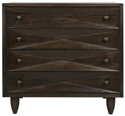 Noir Diamond Chest in Ebony Walnut GDRE180EB