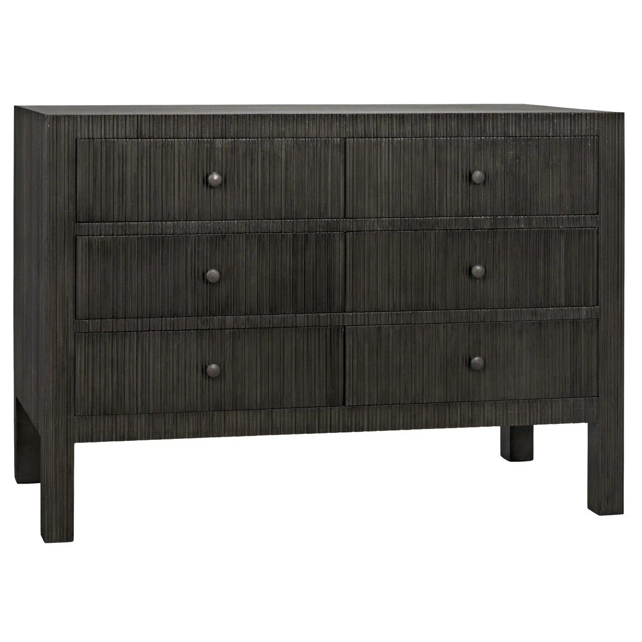 Noir Conrad 6 Drawer Dresser in Pale GDRE221P