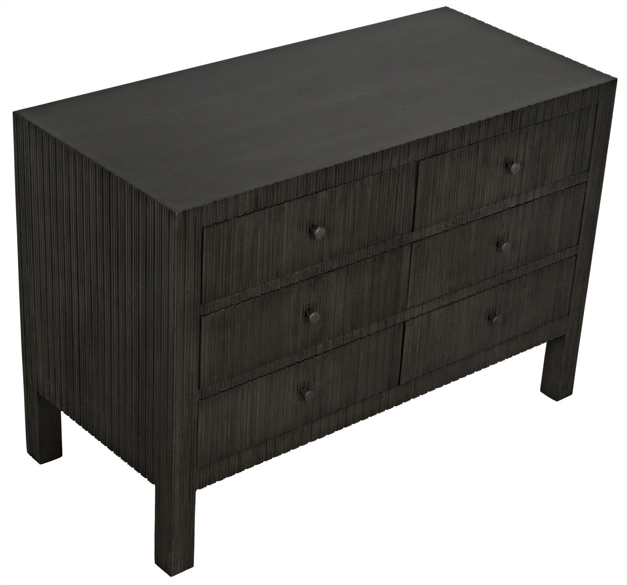 Noir Conrad 6 Drawer Dresser in Pale GDRE221P