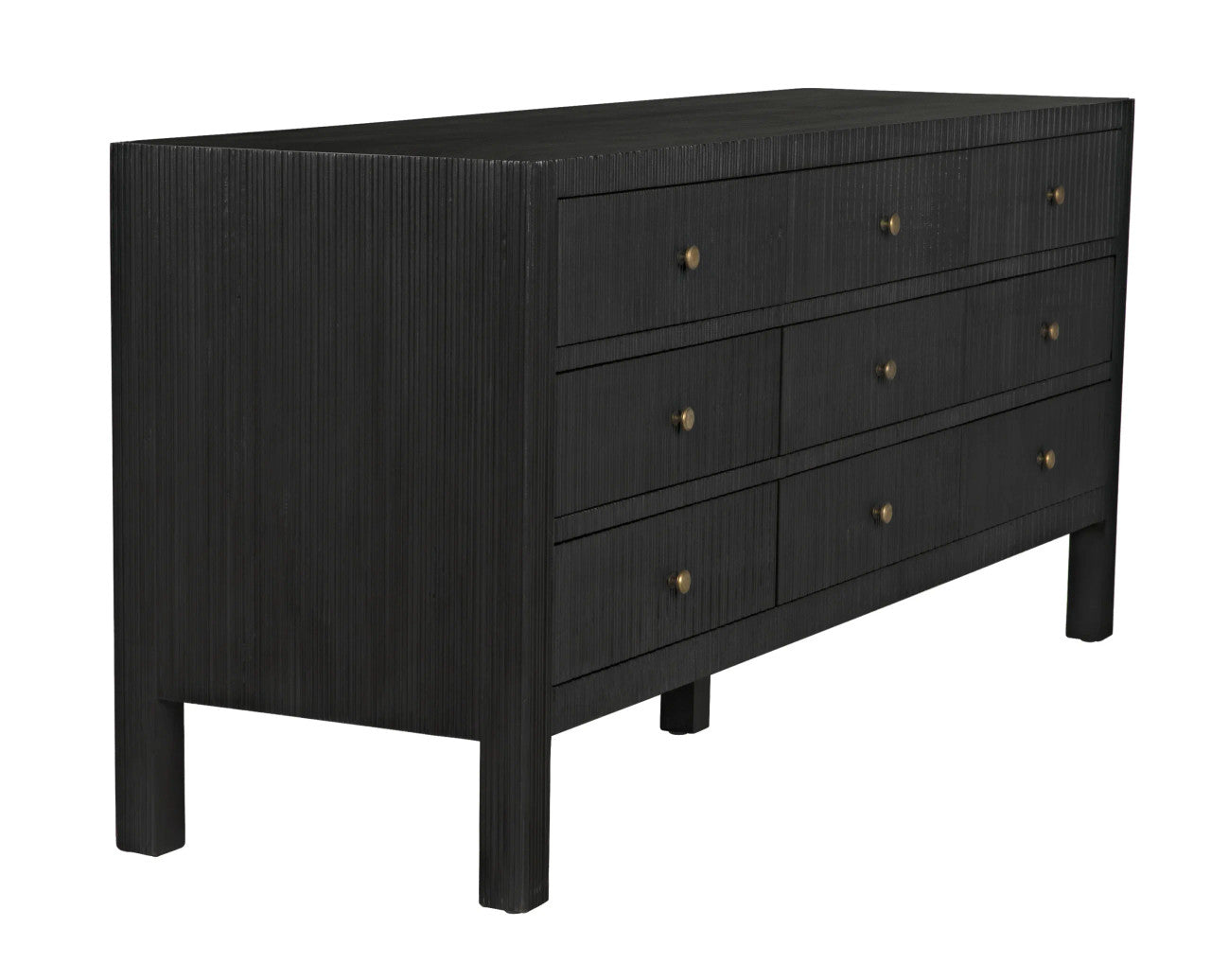 Noir Conrad 9 Drawer Dresser in Pale GDRE222P