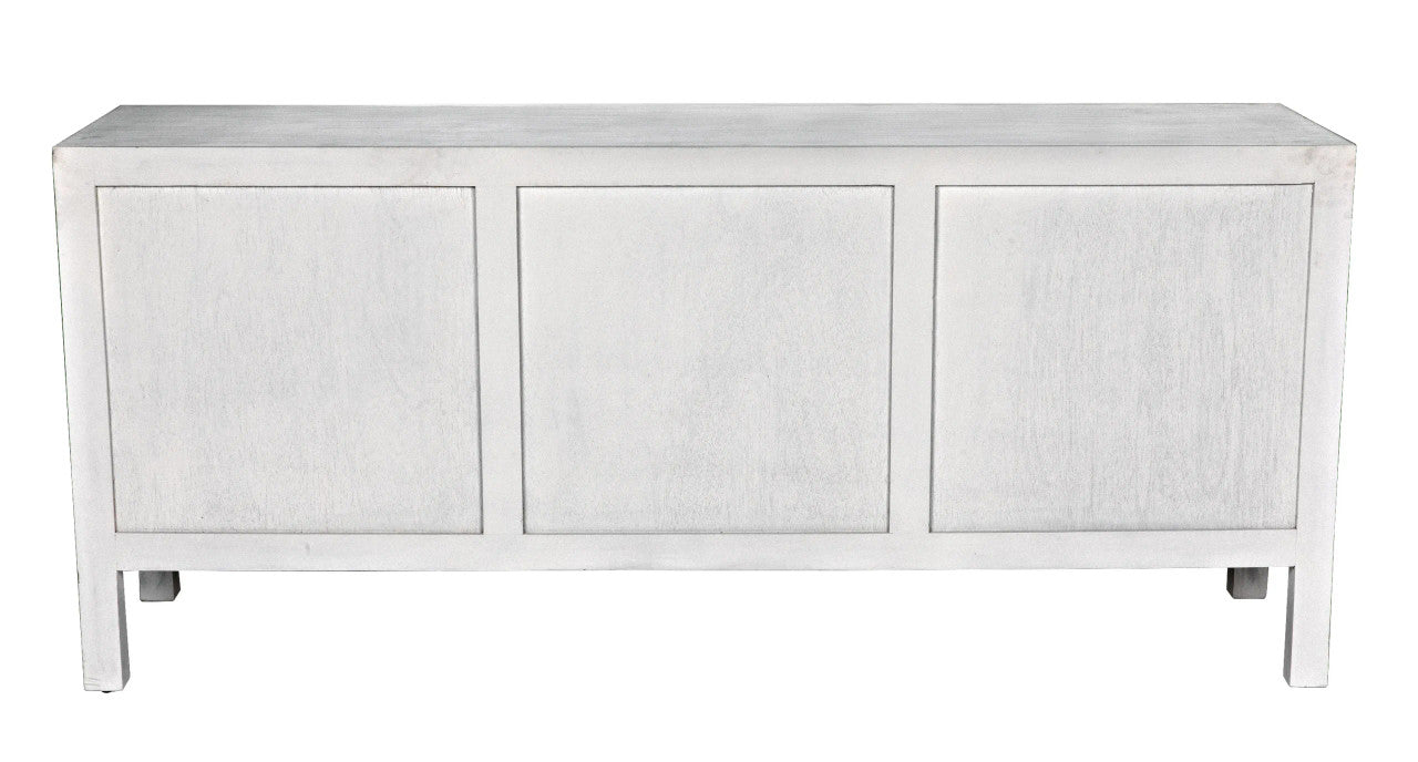 Noir Conrad 9 Drawer Dresser in White Wash GDRE222WH