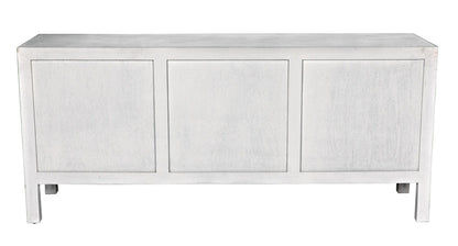 Noir Conrad 9 Drawer Dresser in White Wash GDRE222WH