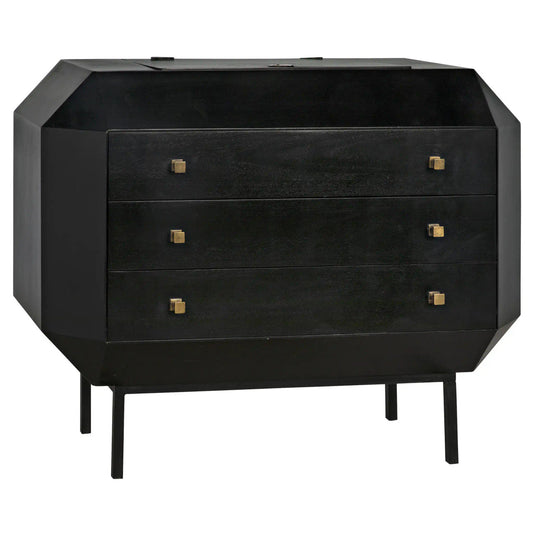 Noir Rhiana Dresser in Hand Rubbed Black GDRE224HB