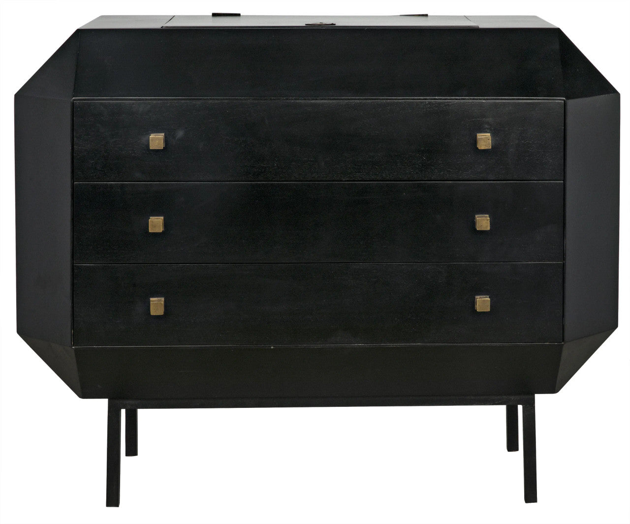 Noir Rhiana Dresser in Hand Rubbed Black GDRE224HB