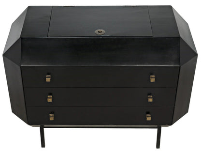 Noir Rhiana Dresser in Hand Rubbed Black GDRE224HB