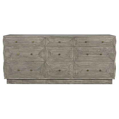 Noir Baram Dresser in Distressed Grey GDRE227DGR