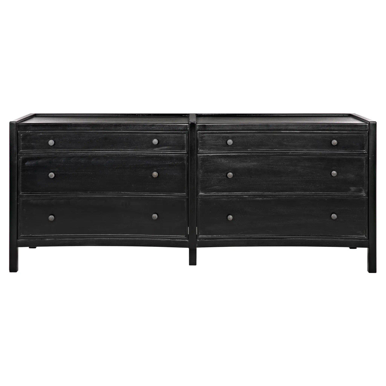 Noir Hampton 6 Drawer Dreser in Hand Rubbed Black GDRE241HB-2