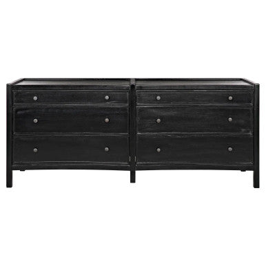 Noir Hampton 6 Drawer Dreser in Hand Rubbed Black GDRE241HB-2