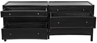 Noir Hampton 6 Drawer Dreser in Hand Rubbed Black GDRE241HB-2