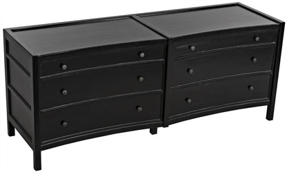 Noir Hampton 6 Drawer Dreser in Hand Rubbed Black GDRE241HB-2