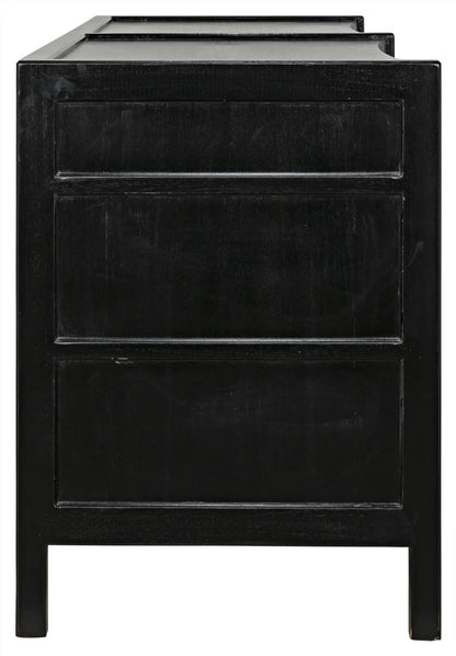 Noir Hampton 6 Drawer Dreser in Hand Rubbed Black GDRE241HB-2