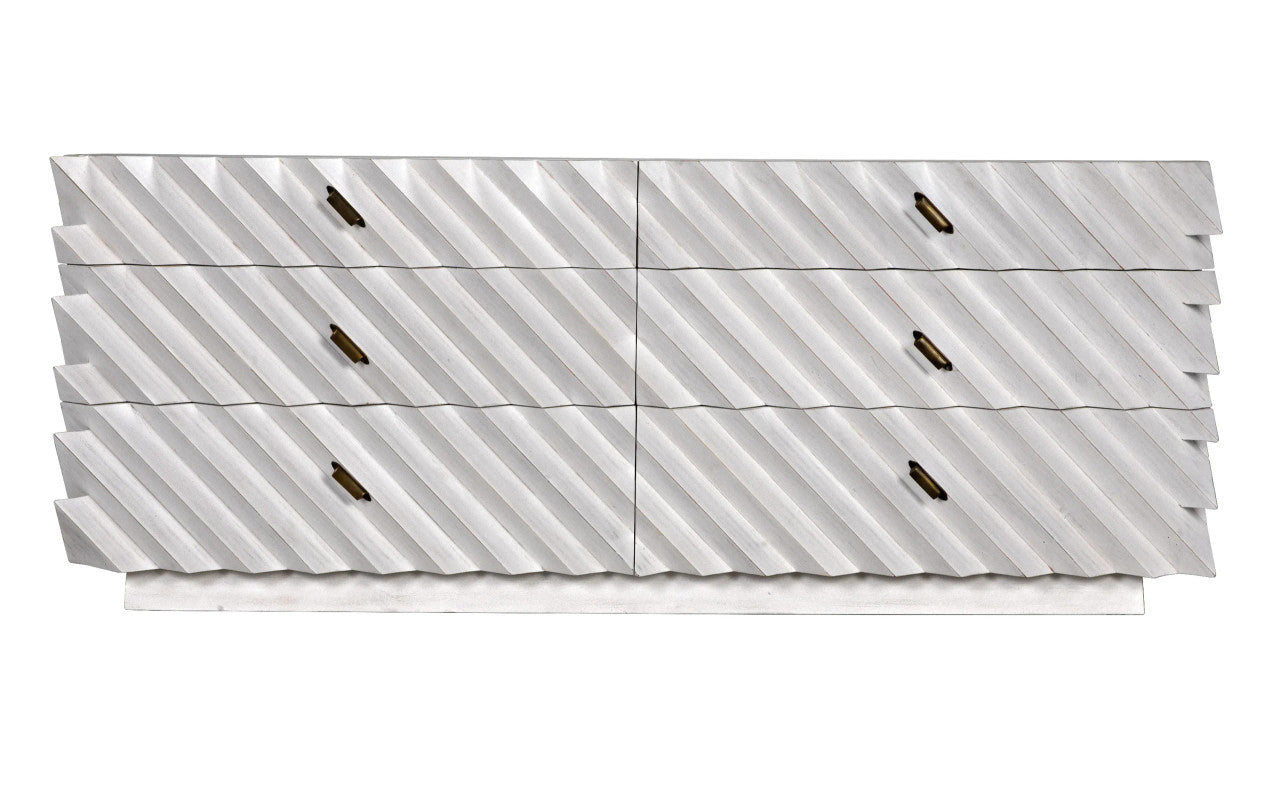 Noir Hikaru Dresser in White Wash GDRE247WH