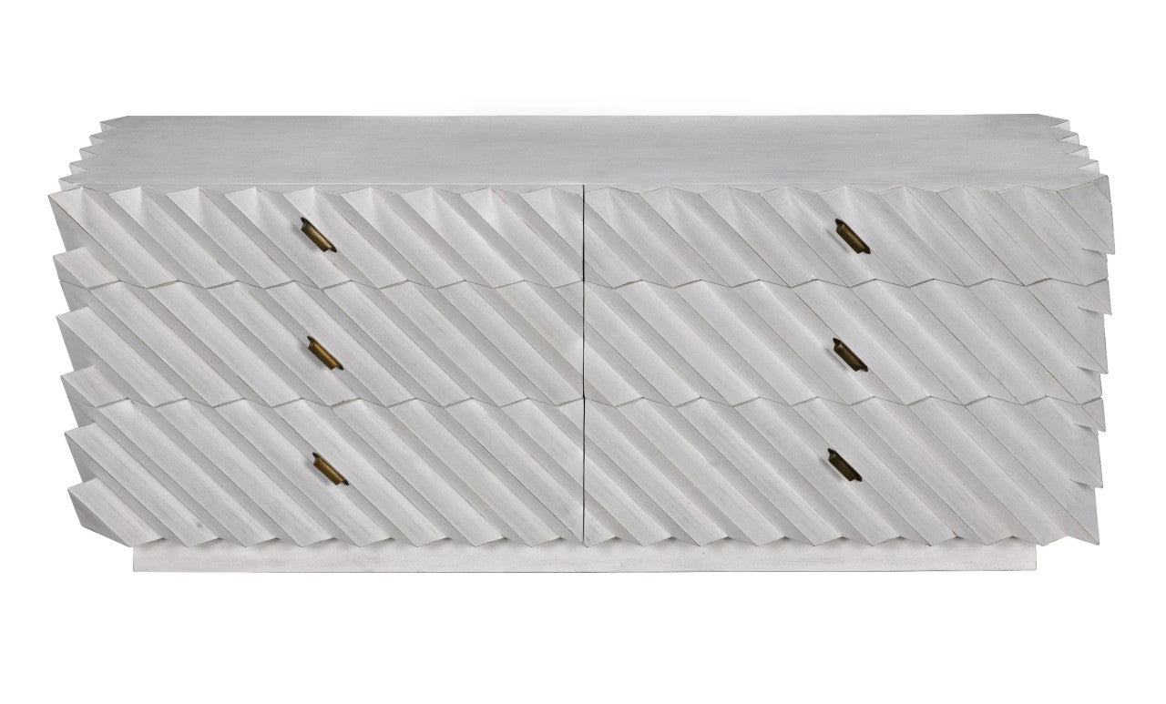 Noir Hikaru Dresser in White Wash GDRE247WH