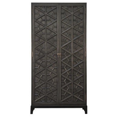 Noir Maharadscha Hutch in Pale w/Matte Black Base GHUT118P