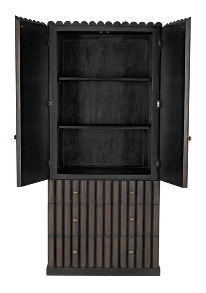 Noir Amunet Hutch in Pale with Light Brown Trim GHUT150PR