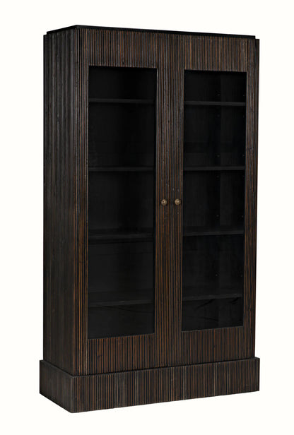 Noir Noho Hutch in Hand Rubbed Black with Light Brown Trim GHUT151HB