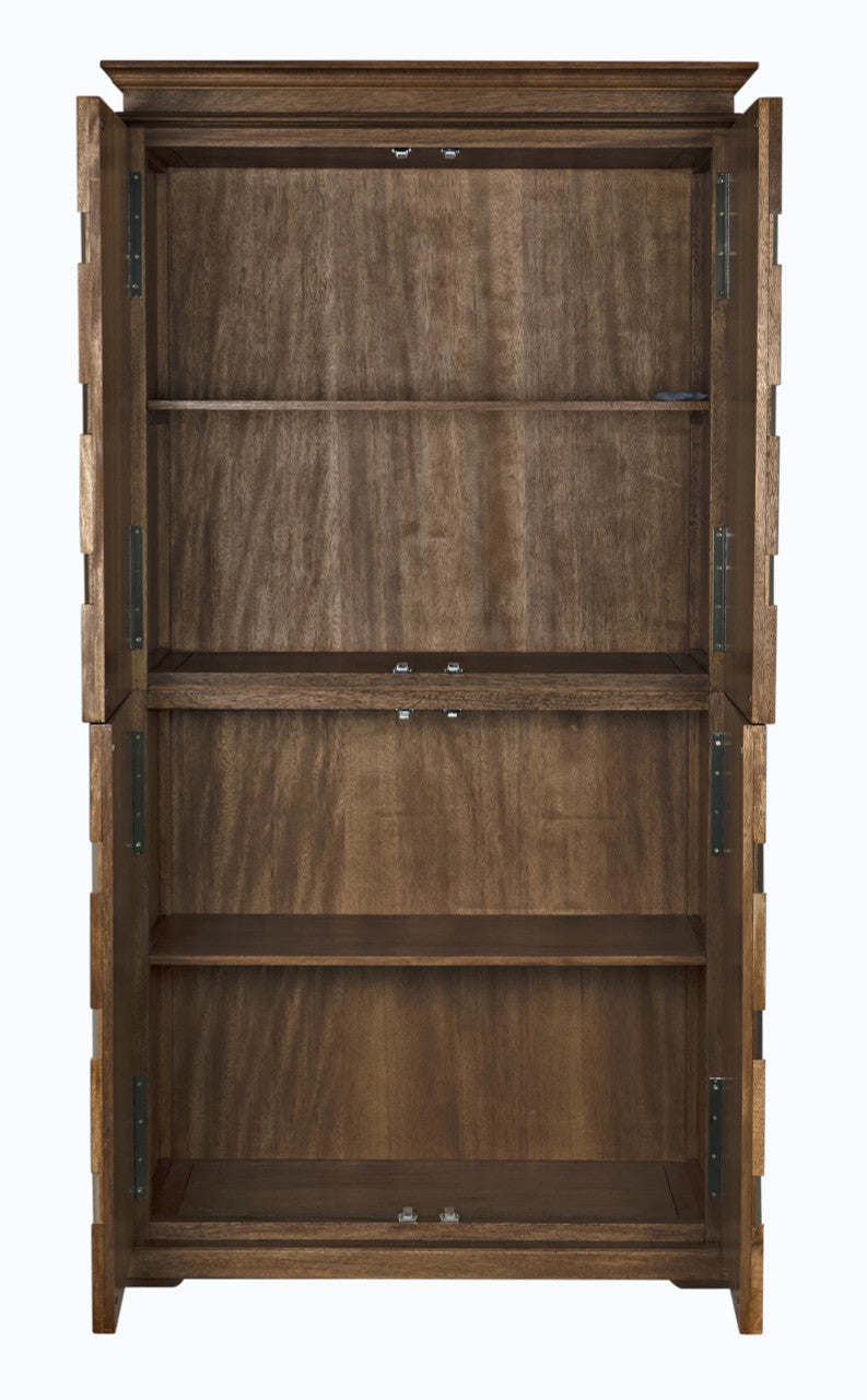 Noir Petal Hutch in Dark Walnut GHUT157