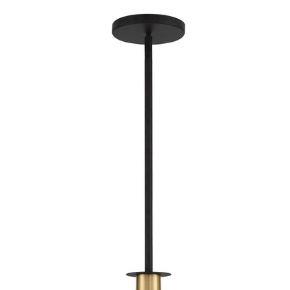 Crystorama Gigi 1 Light Black + Aged Brass Mini Pendant GIG-813-BK-AG