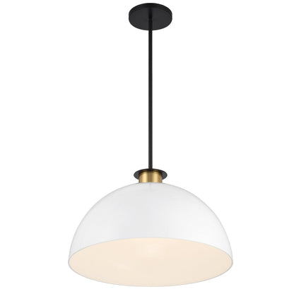 Crystorama Gigi 1 Light Black + Aged Brass Pendant GIG-815-BK-AG