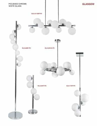 Dainolite 10 Light Horizontal Pendant, Polished Chrome Finish GLA-3110HP-PC