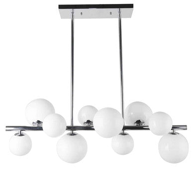 Dainolite 10 Light Horizontal Pendant, Polished Chrome Finish GLA-3110HP-PC