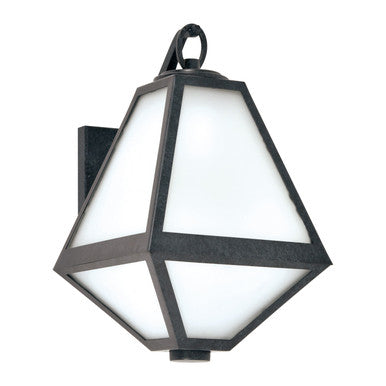 Crystorama Brian Patrick Flynn for Crystorama Glacier 1 Light Black Charcoal Outdoor Wall Mount GLA-9701-OP-BC