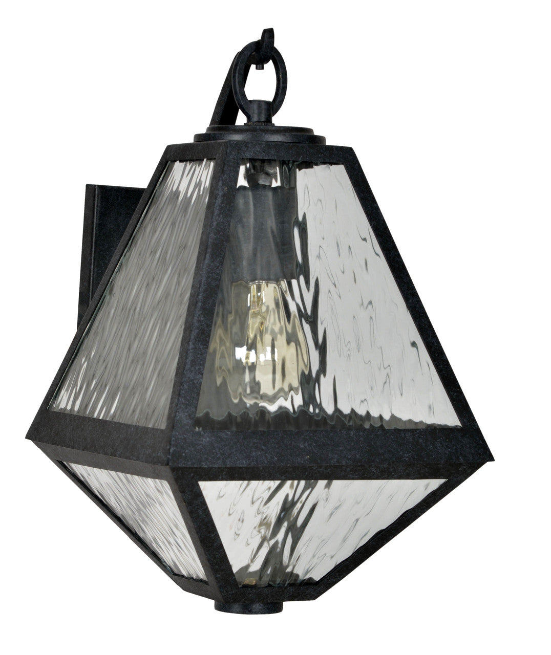 Crystorama Brian Patrick Flynn for Crystorama Glacier 1 Light Black Charcoal Outdoor Wall Mount GLA-9701-WT-BC