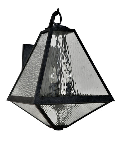 Crystorama Brian Patrick Flynn for Crystorama Glacier 3 Light Black Charcoal Outdoor Wall Mount GLA-9702-WT-BC