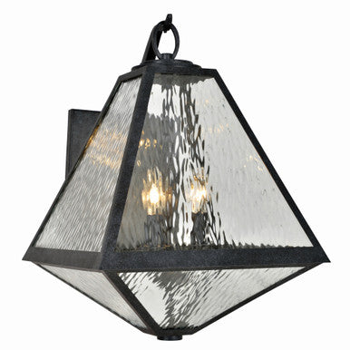 Crystorama Brian Patrick Flynn for Crystorama Glacier 3 Light Black Charcoal Outdoor Wall Mount GLA-9702-WT-BC